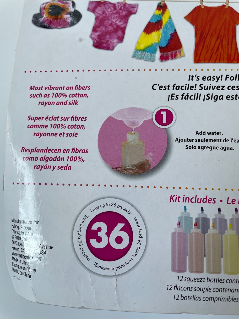 NIB One-Step Tie-Dye Kit – Multi-Color 36-Pack. - Picture 6 of 8